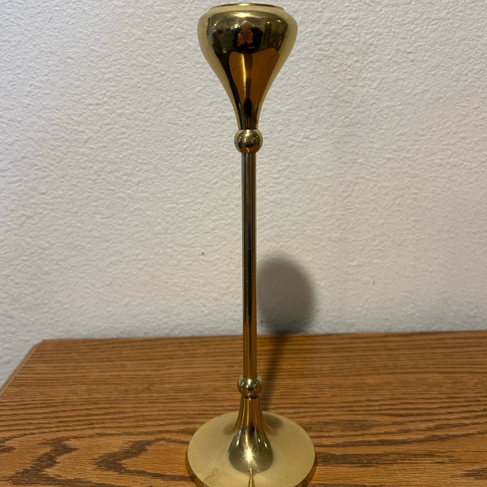 Elegant Brass Candle Holder
